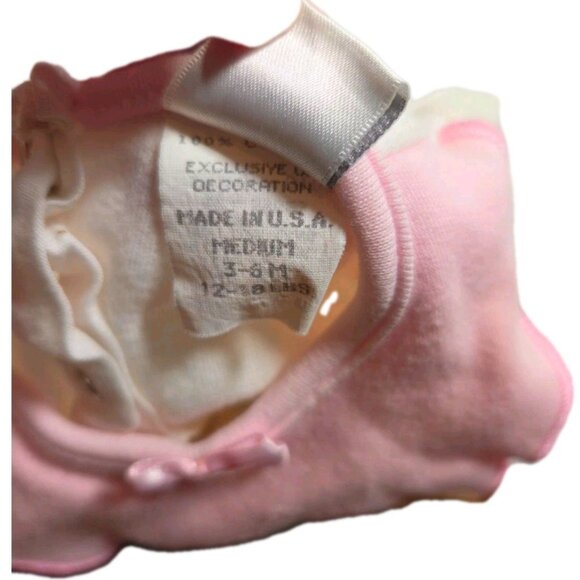 Baby Dior VTG Infant White Pink Floral Embroidered One Piece Romper Size 3-6 M - Picture 7 of 7